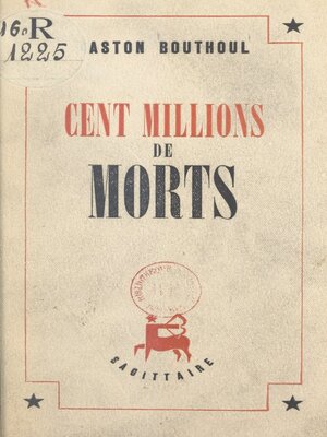 cover image of Cent millions de morts